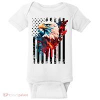 American Flag Eagle Patriots America Eagle Baby Bodysuit thumb 0