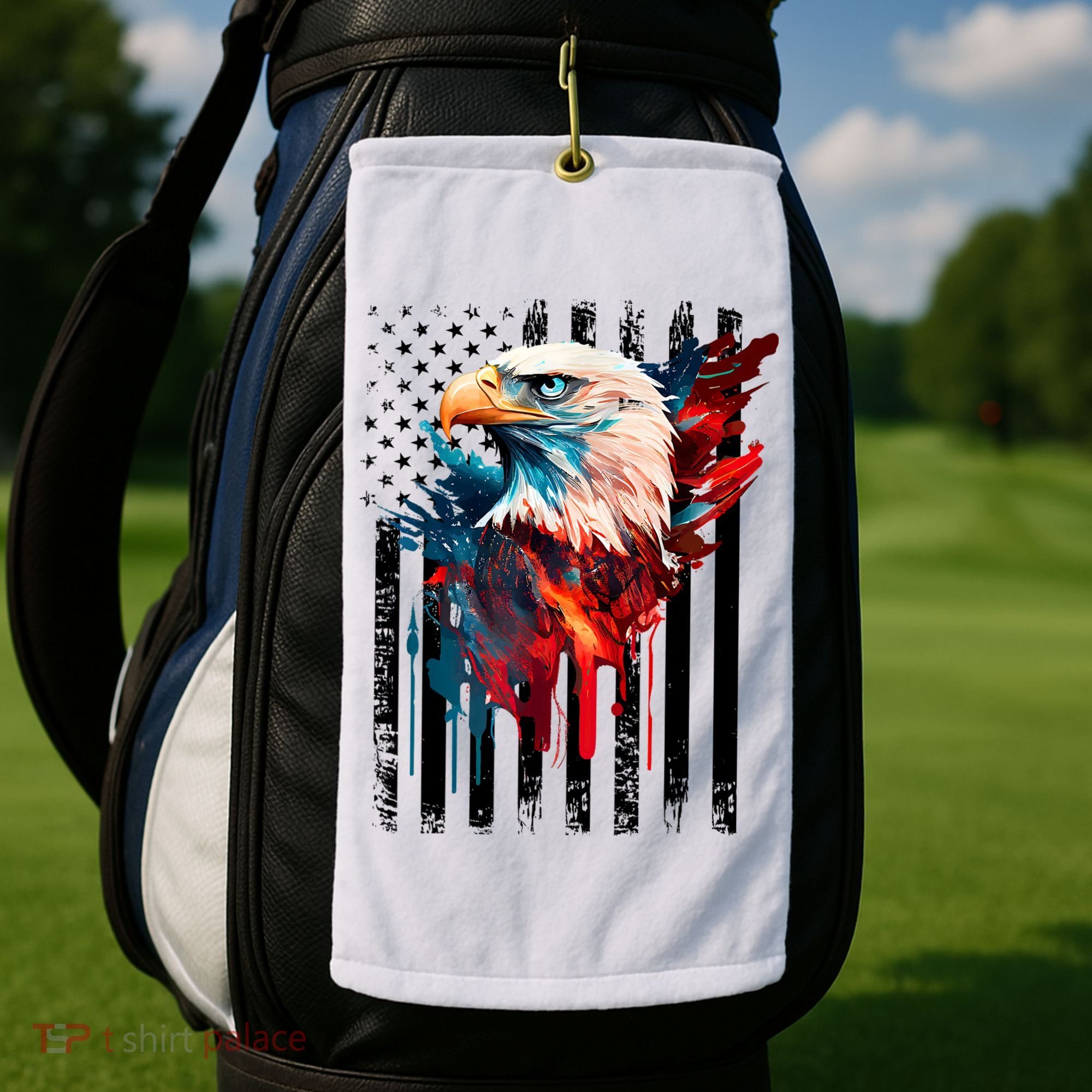 American Flag Eagle Patriots America Eagle Golf Towel