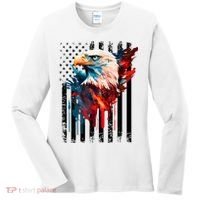 American Flag Eagle Patriots America Eagle Women's Long Sleeve Shirt thumb 0