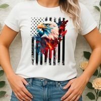 American Flag Eagle Patriots America Eagle Women's T-Shirt thumb 2