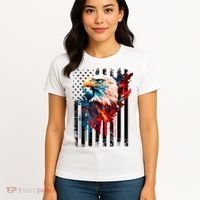 American Flag Eagle Patriots America Eagle Women's T-Shirt thumb 4
