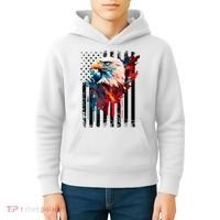 American Flag Eagle Patriots America Eagle Kids Hoodie thumb 4