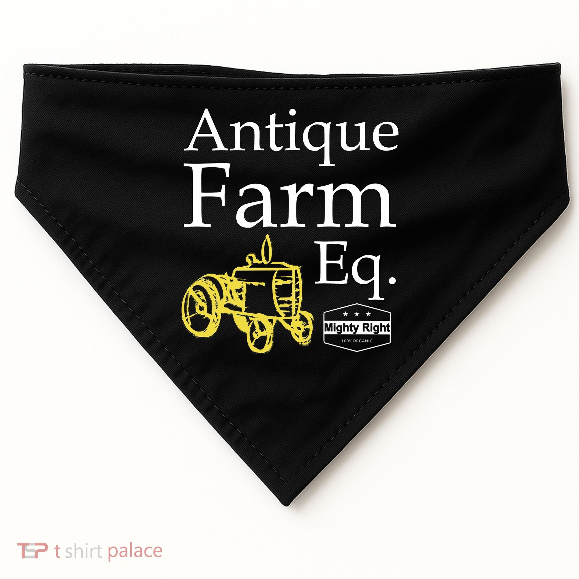 Antique Farm Equipment USA-Made Doggie Bandana