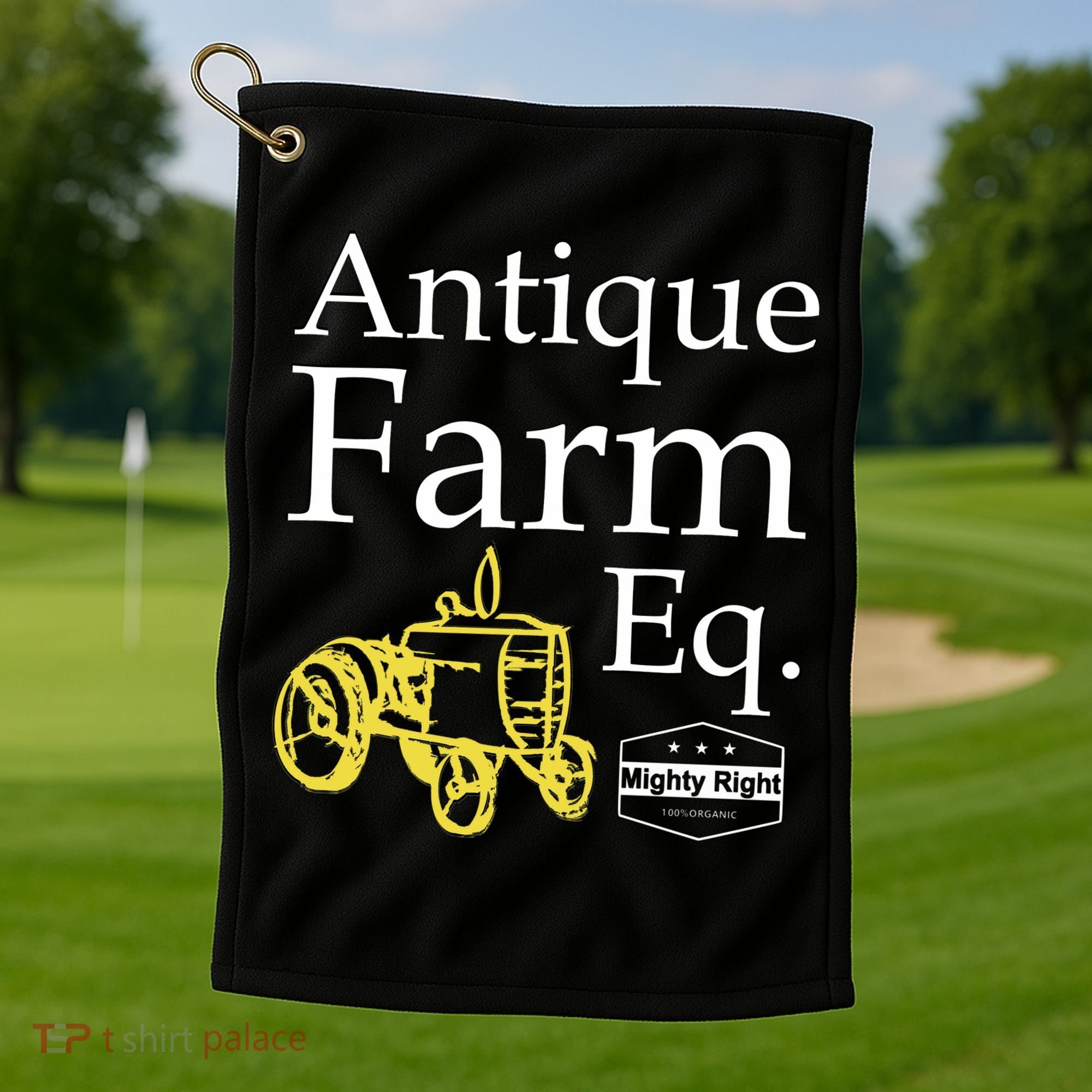 Antique Farm Equipment Golf Towel