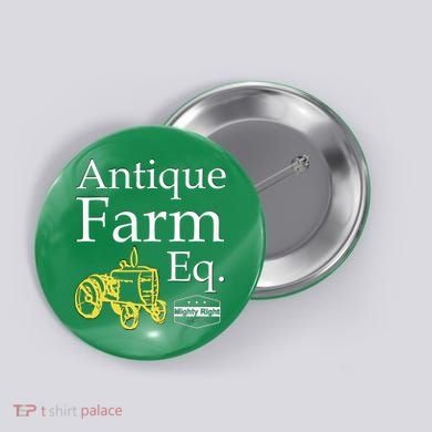 Antique Farm Equipment Button
