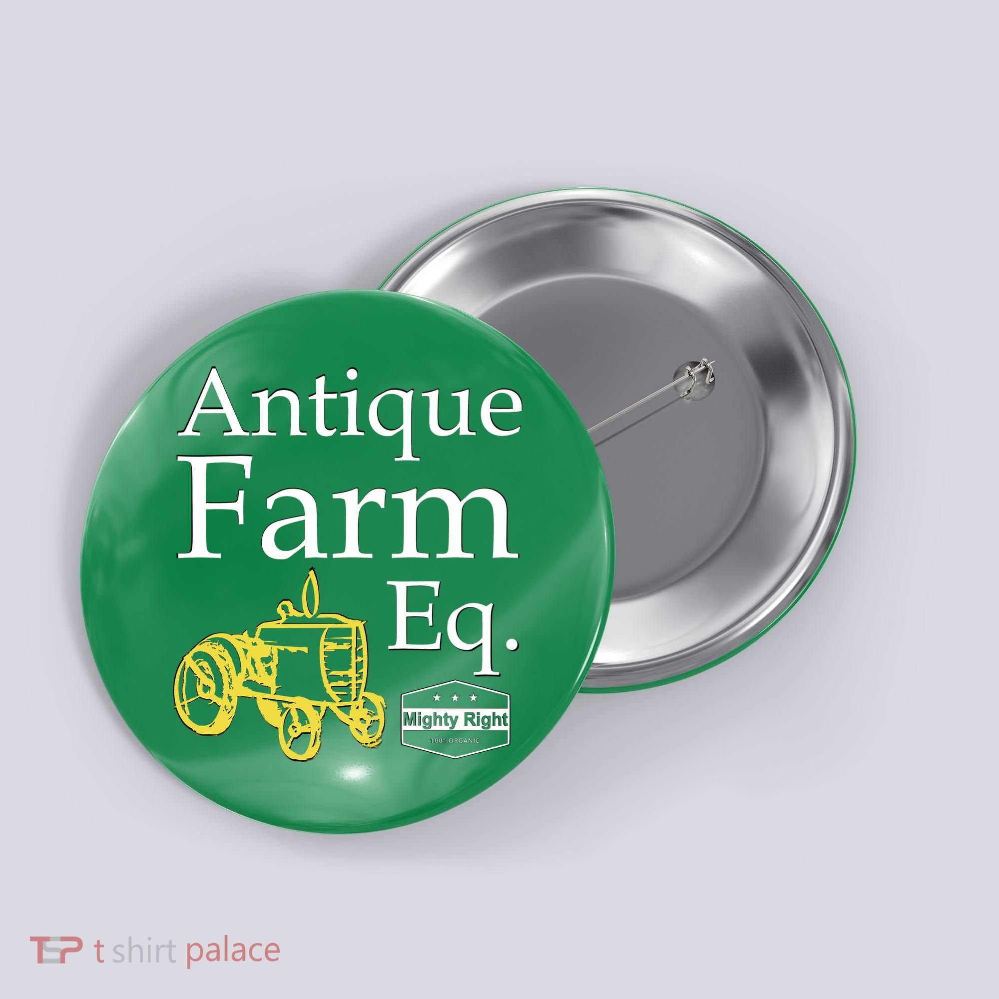 Antique Farm Equipment Button