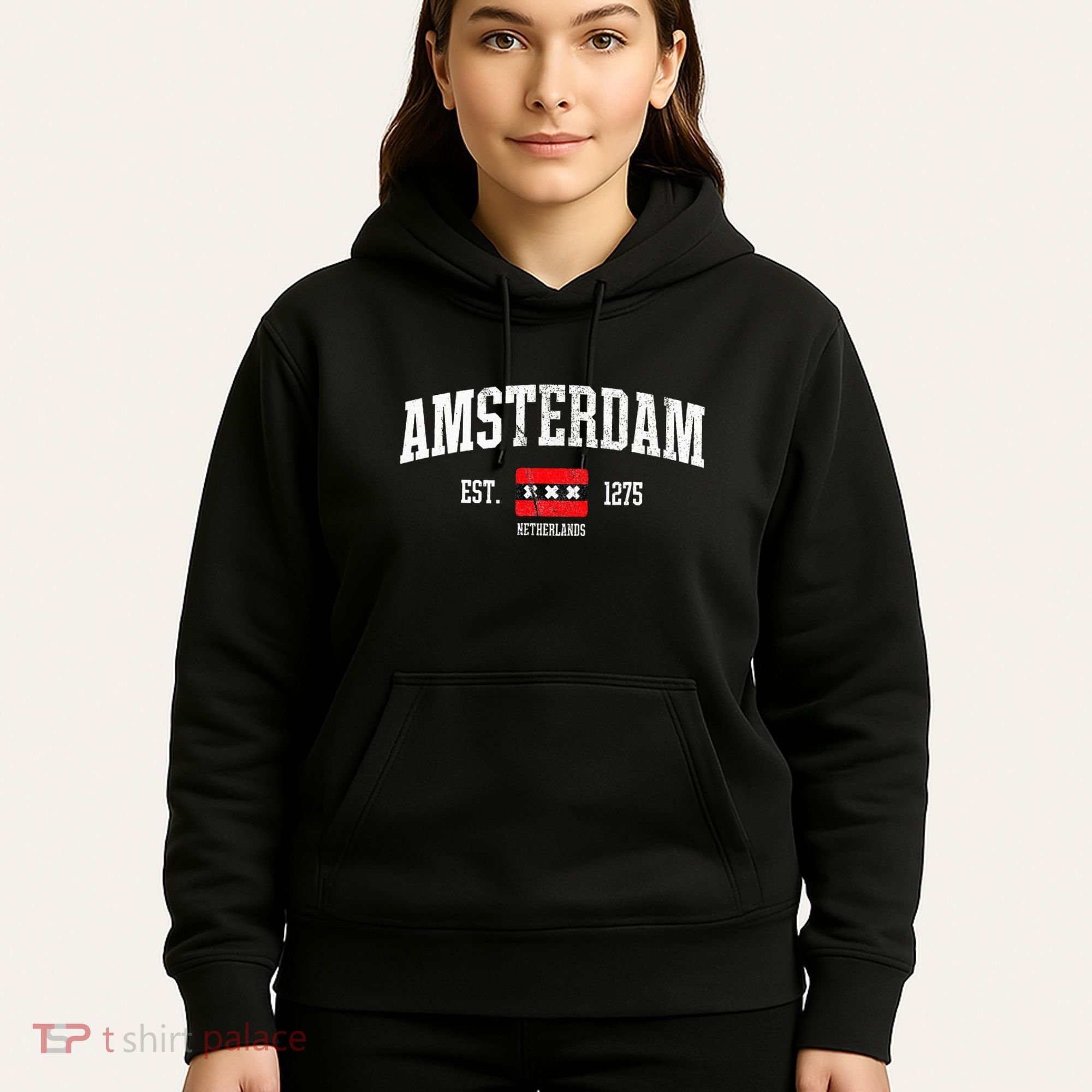 Amsterdam Flag Est. 1275 Netherlands Souvenir Hoodie