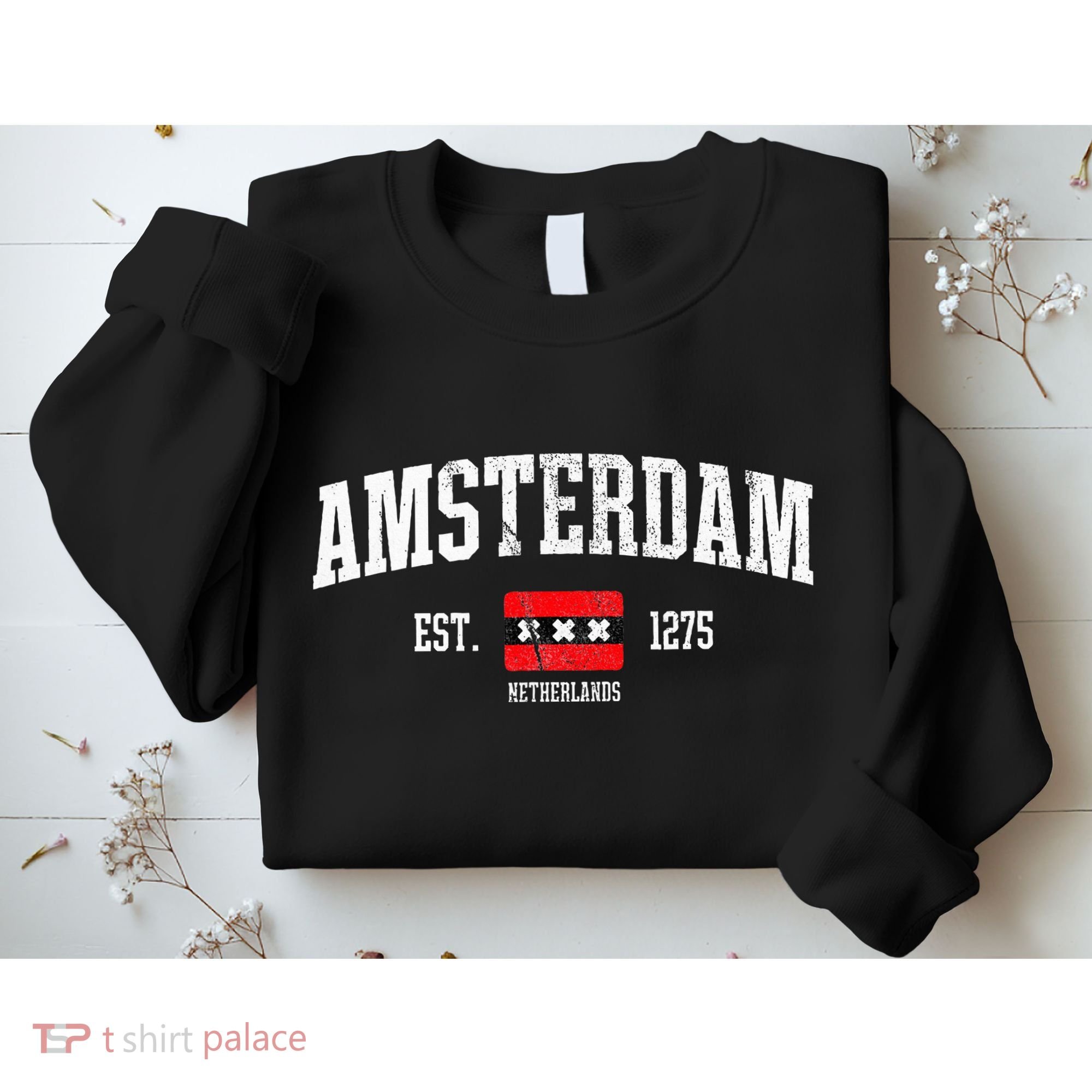 Amsterdam Flag Est. 1275 Netherlands Souvenir Sweatshirt