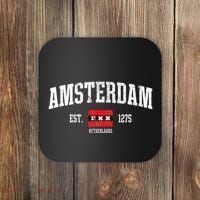 Amsterdam Flag Est. 1275 Netherlands Souvenir Coaster thumb 0