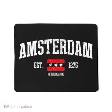 Amsterdam Flag Est. 1275 Netherlands Souvenir Mousepad