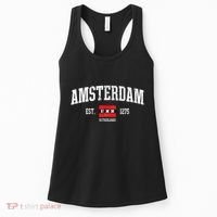 Amsterdam Flag Est. 1275 Netherlands Souvenir Women's Tank Top thumb 0