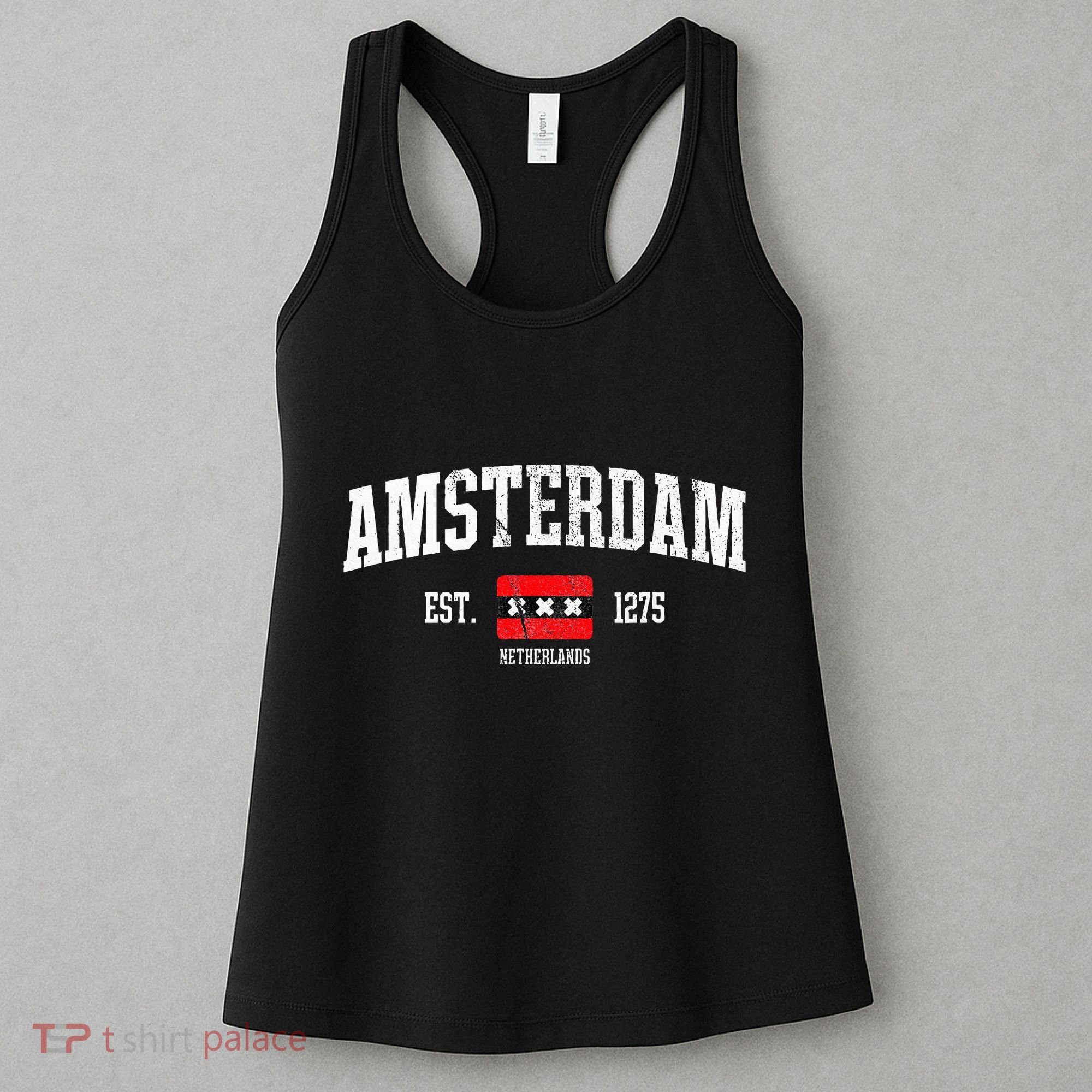 Amsterdam Flag Est. 1275 Netherlands Souvenir Women's Tank Top