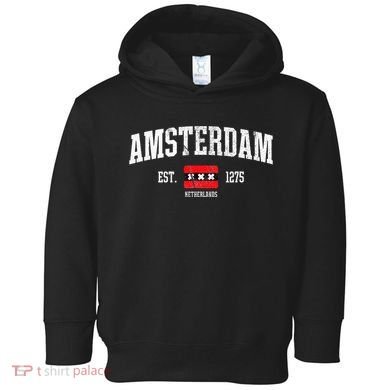 Amsterdam Flag Est. 1275 Netherlands Souvenir Toddler Hoodie