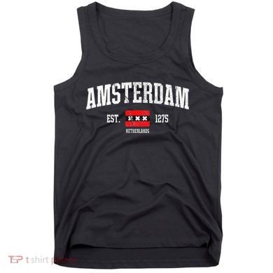 Amsterdam Flag Est. 1275 Netherlands Souvenir Tank Top