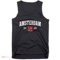 Amsterdam Flag Est. 1275 Netherlands Souvenir Tank Top thumb 0