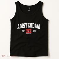 Amsterdam Flag Est. 1275 Netherlands Souvenir Tank Top thumb 2