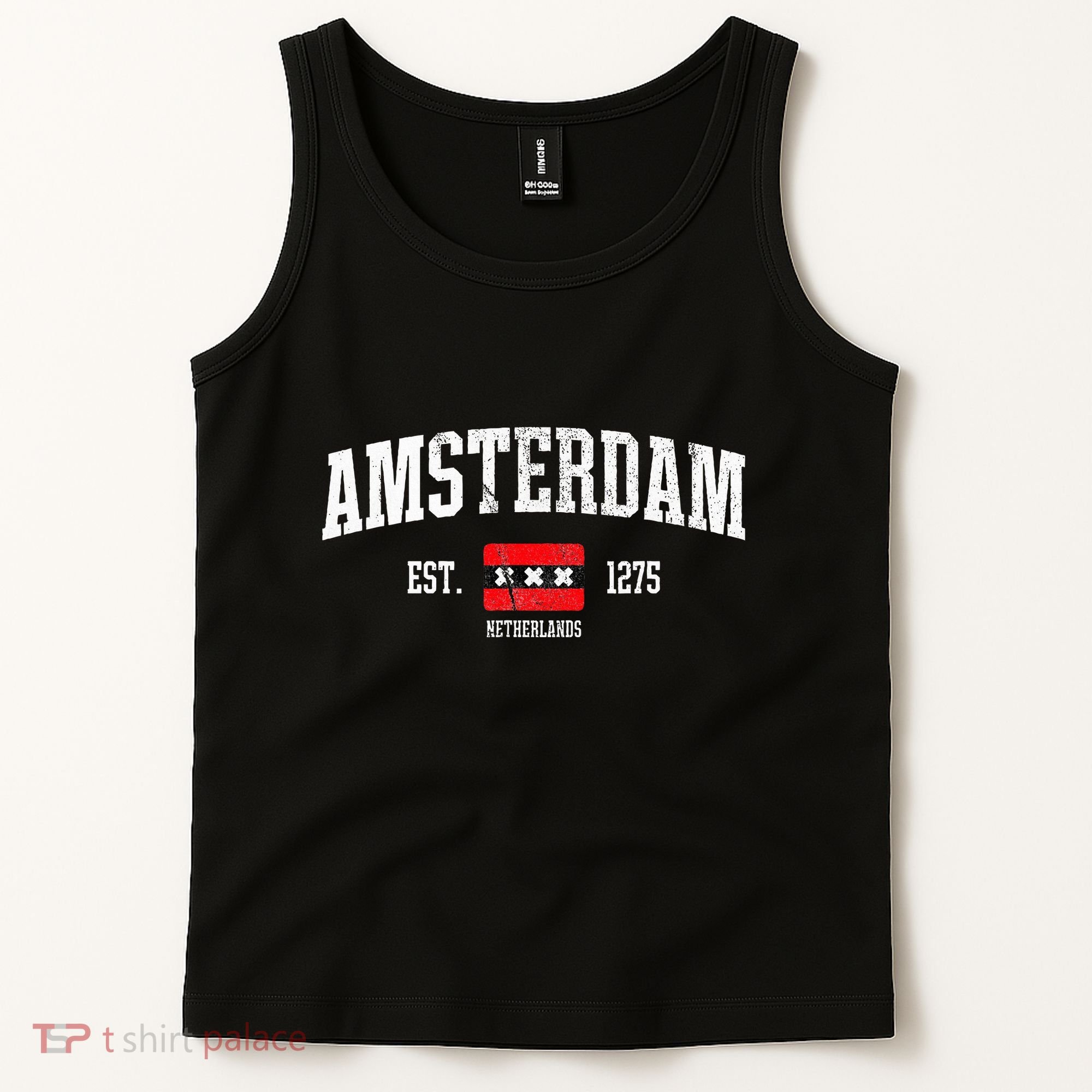 Amsterdam Flag Est. 1275 Netherlands Souvenir Tank Top