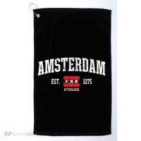 Amsterdam Flag Est. 1275 Netherlands Souvenir Golf Towel thumb 0