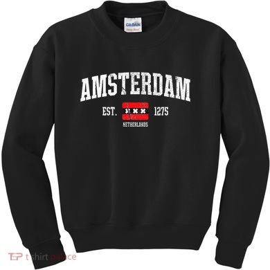 Amsterdam Flag Est. 1275 Netherlands Souvenir Kids Sweatshirt
