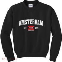 Amsterdam Flag Est. 1275 Netherlands Souvenir Kids Sweatshirt thumb 0