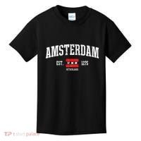 Amsterdam Flag Est. 1275 Netherlands Souvenir Kids T-Shirt thumb 0