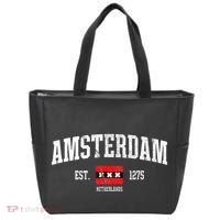 Amsterdam Flag Est. 1275 Netherlands Souvenir Tote Bag thumb 0