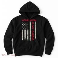 American Flag Funny Saying Your Mom Is My Cardio Hoodie thumb 0