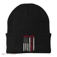 American Flag Funny Saying Your Mom Is My Cardio Beanie thumb 0