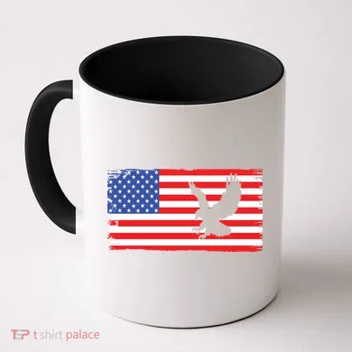American Flag Flying Eagle Coffee Mug