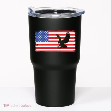 American Flag Flying Eagle Tumbler