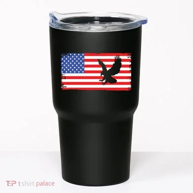 American Flag Flying Eagle Tumbler