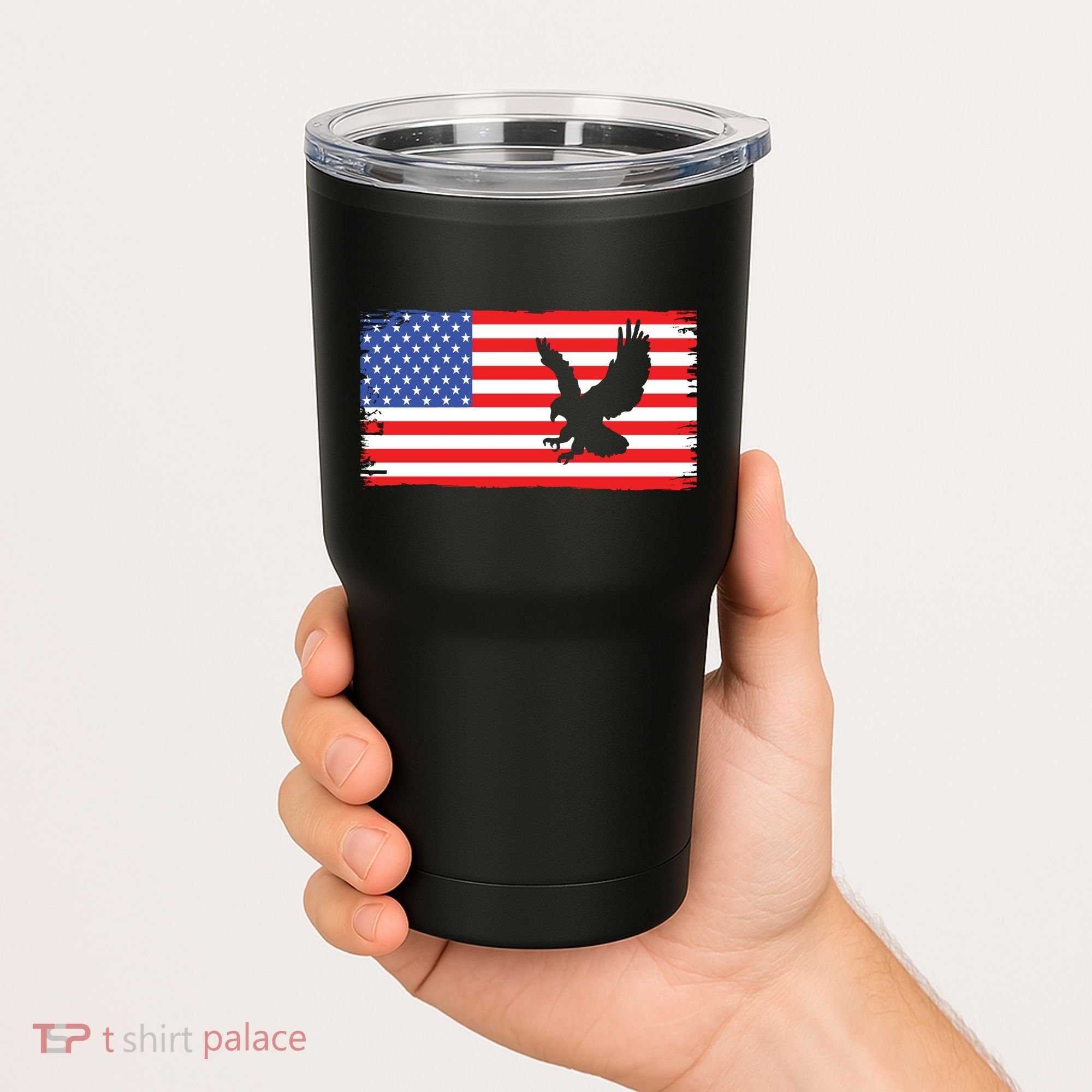American Flag Flying Eagle Tumbler