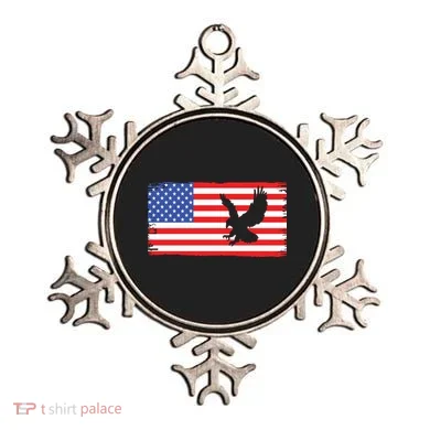 American Flag Flying Eagle Ornament