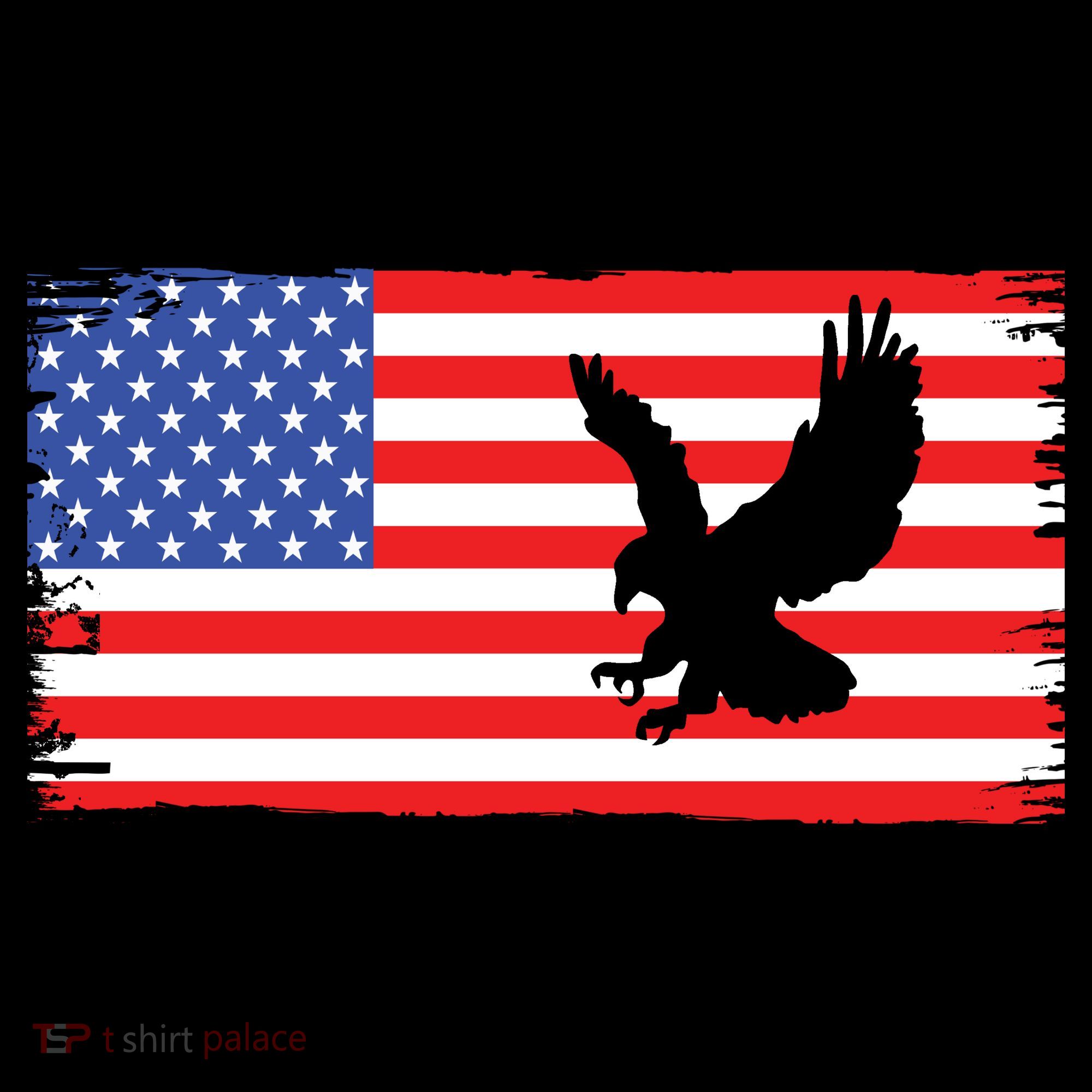 American Flag Flying Eagle Ornament