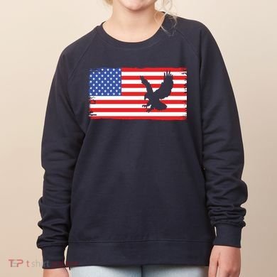 American Flag Flying Eagle Women's Sweatshirt