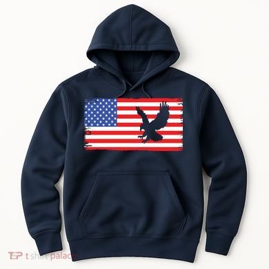 American Flag Flying Eagle Hoodie