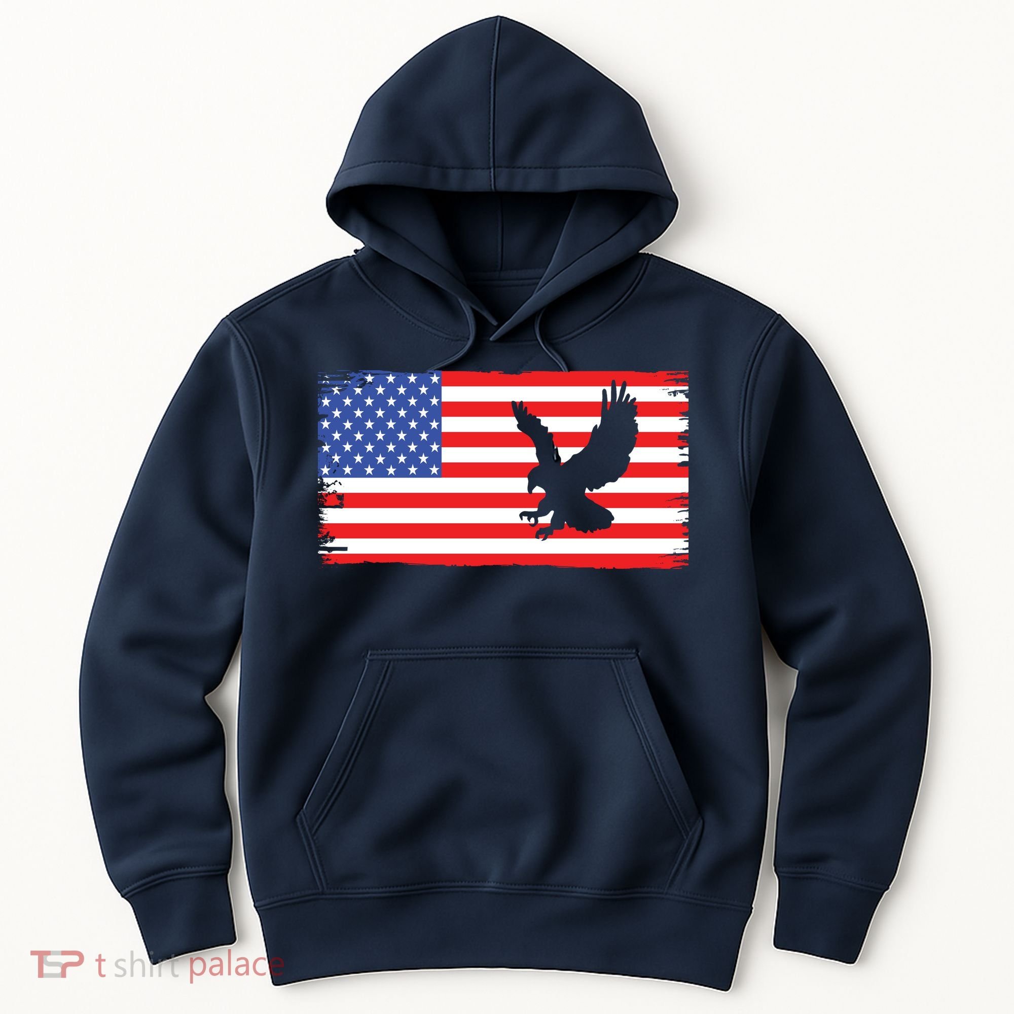 American Flag Flying Eagle Hoodie