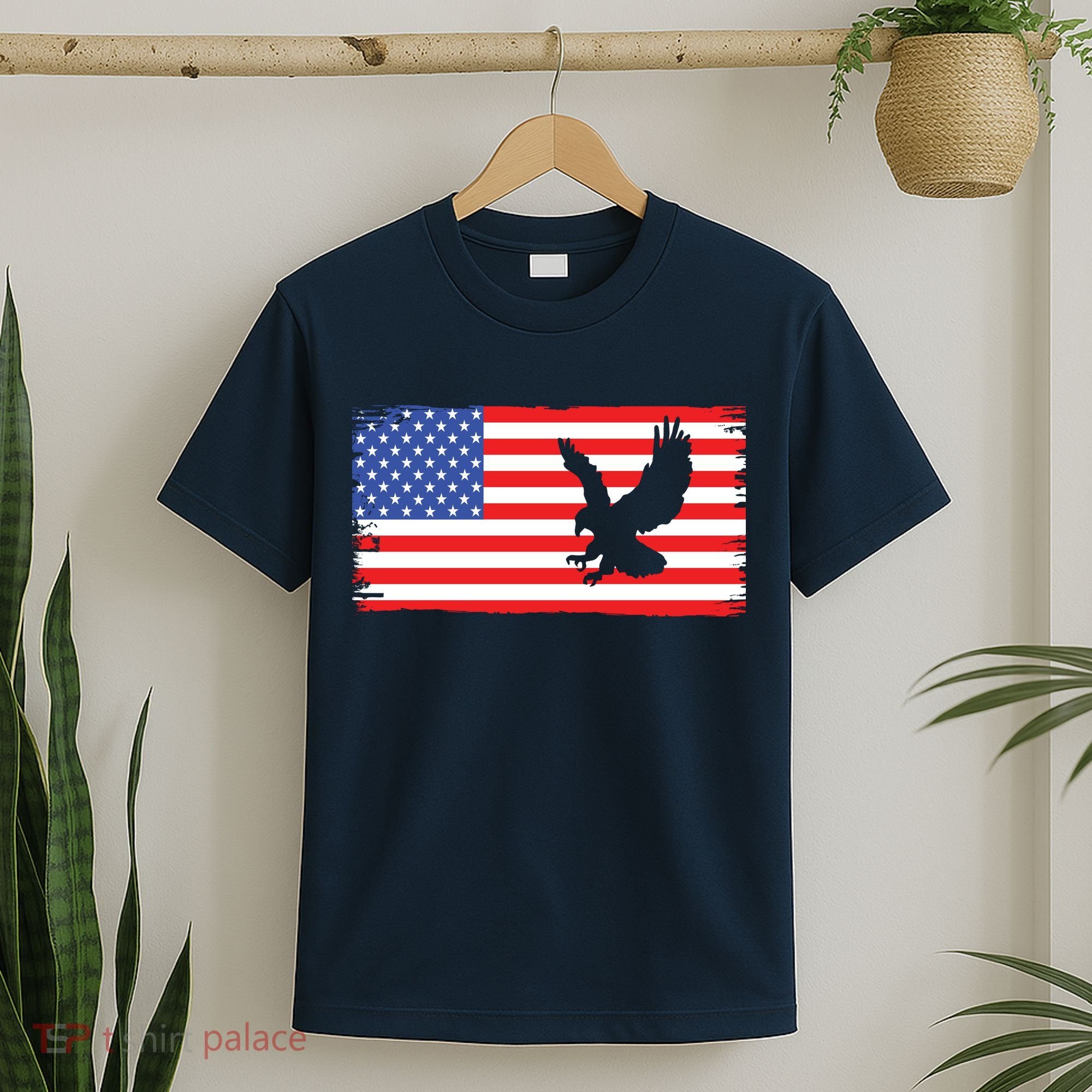 American Flag Flying Eagle T-Shirt
