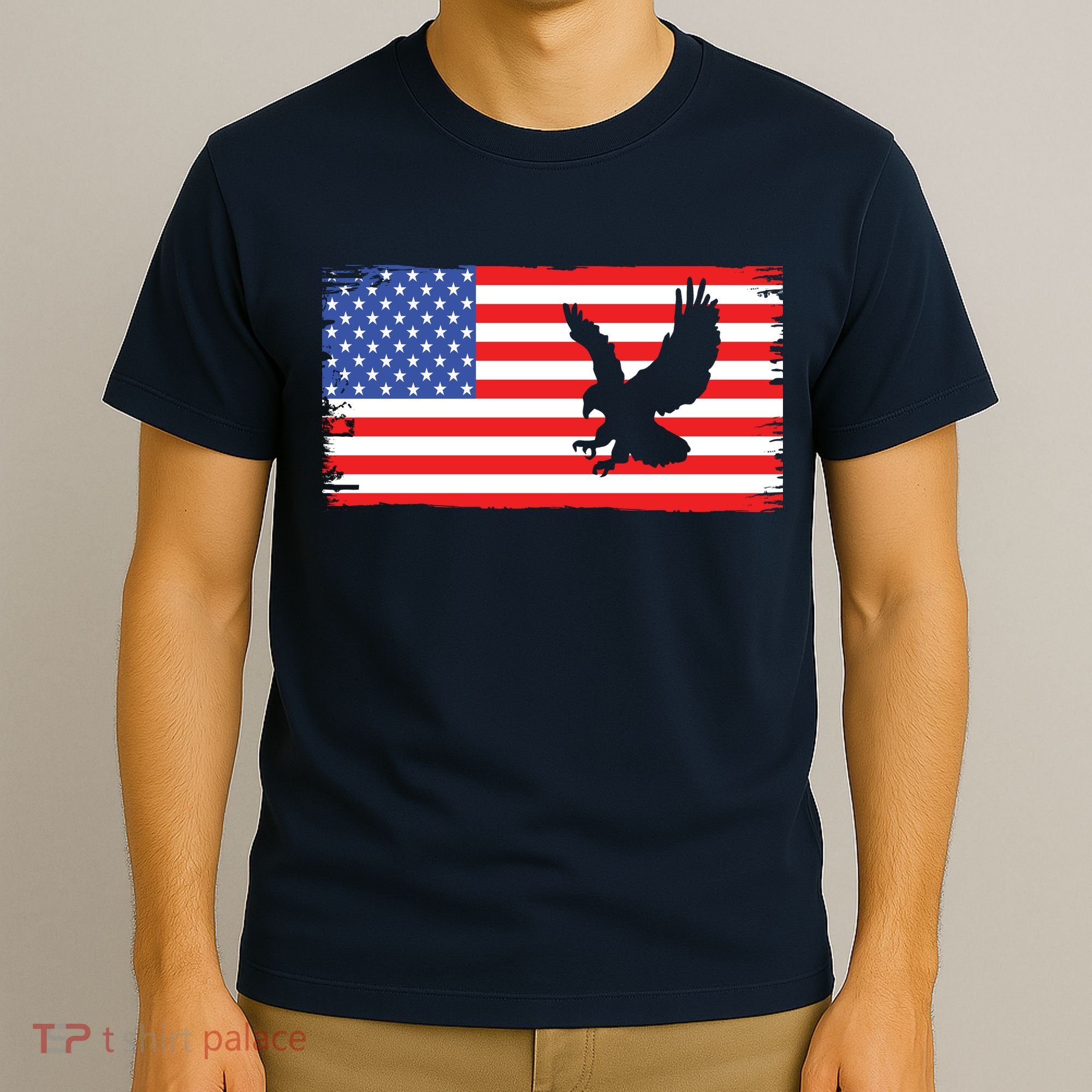 American Flag Flying Eagle T-Shirt