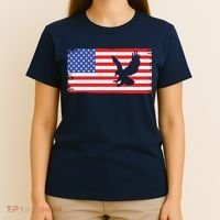 American Flag Flying Eagle T-Shirt thumb 4