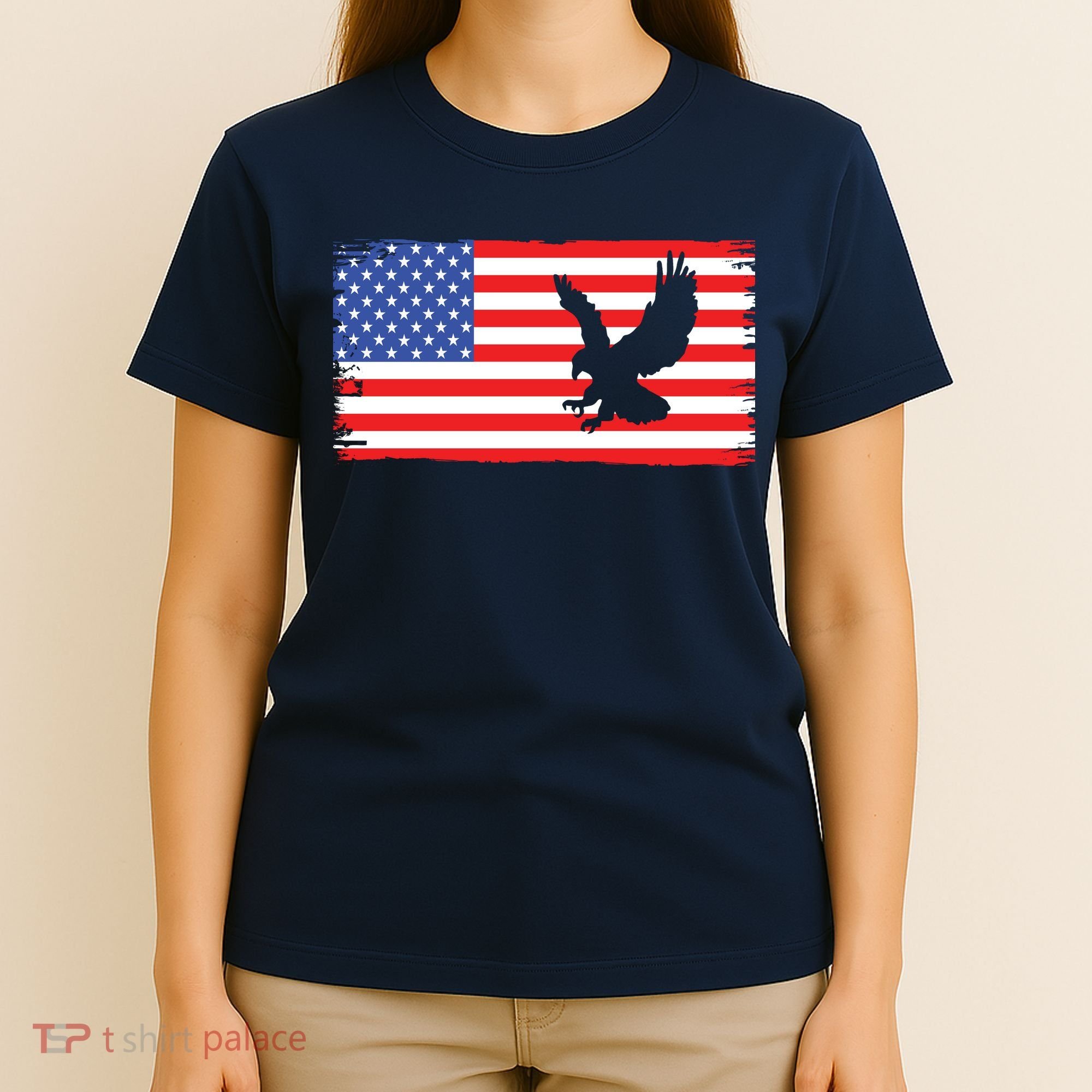 American Flag Flying Eagle T-Shirt
