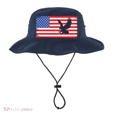 American Flag Flying Eagle Bucket Hat