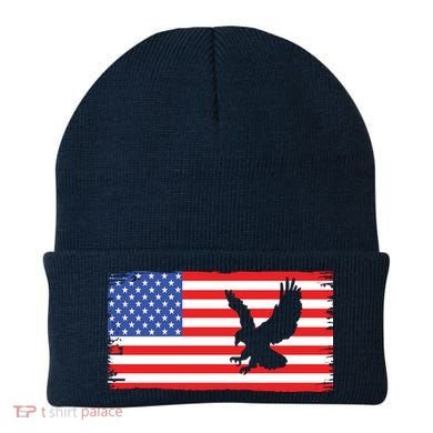 American Flag Flying Eagle Beanie