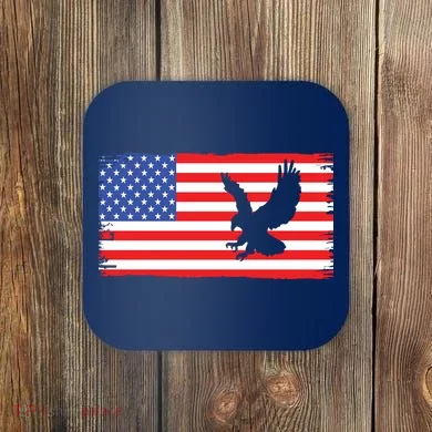 American Flag Flying Eagle Coaster