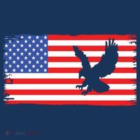 American Flag Flying Eagle Women's Tank Top thumb 5
