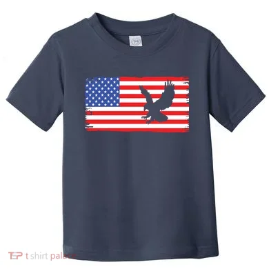 American Flag Flying Eagle Toddler T-Shirt
