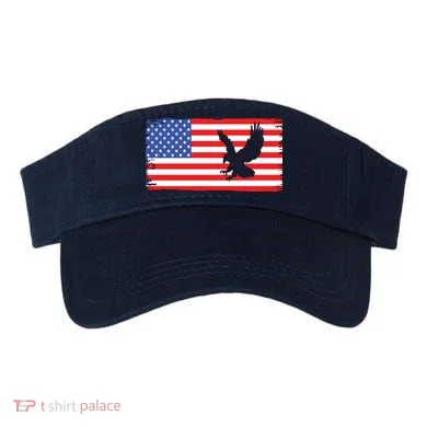 American Flag Flying Eagle Visor