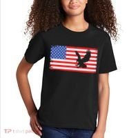 American Flag Flying Eagle Kids T-Shirt thumb 2