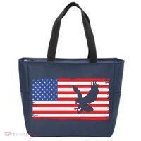 American Flag Flying Eagle Tote Bag thumb 0