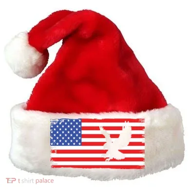 American Flag Flying Eagle Santa Hat